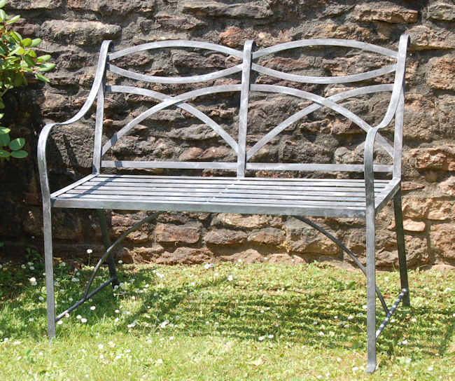 Galvanised on sale garden bench